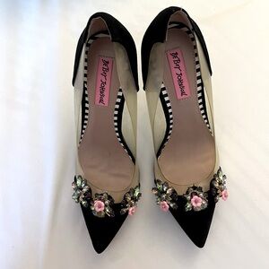 Betsy Johnson Jane Jeweled pointed toe Stiletto Heels